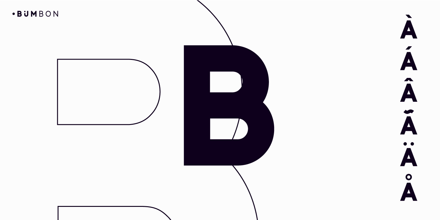 Beispiel einer Bumbon Bold Italic-Schriftart